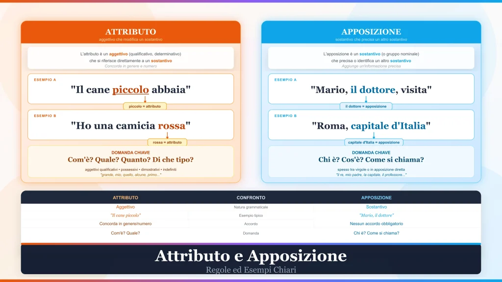Attributo e Apposizione