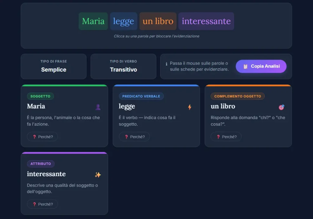 Analisi Logica online
