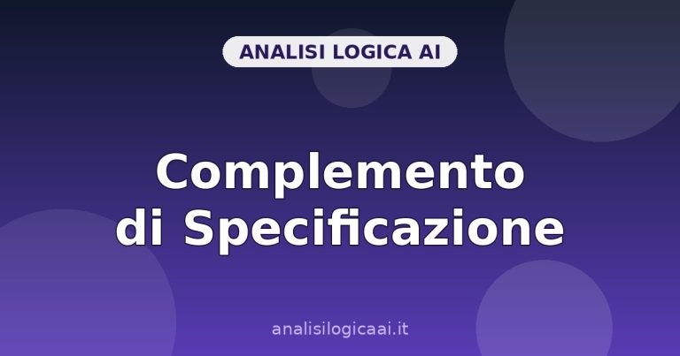 Complemento di Specificazione: Guida Completa con Esempi